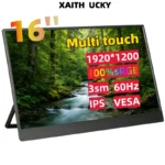 16-Inch Portable Touch Monitor, 1200P HDR 16:10, Non-Touch Optional, External Second Screen for Xbox, PS4/5, Switch, Phone, PC,